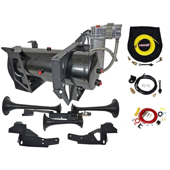 2007-2019 SIERRA 2500HD/3500HD COMPLETE BOLTON 730 THE DEMON TRIPLE TRAIN HORNS AIR SY